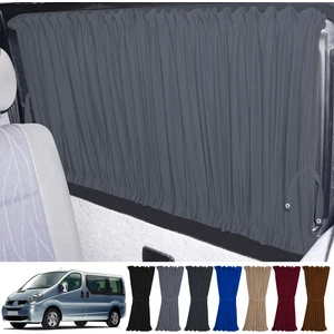 Oto Pandami Renault Trafic 2001-2014 Uyumlu Gri Raylı Oto Perde Takımı