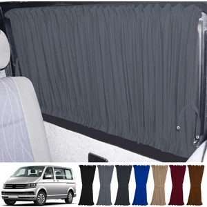 Oto Pandami Volkswagen Transporter Caravelle T5/t6/t7 Kısa Şase 2003-2022 Uyumlu Gri Raylı Oto Perde Takımı