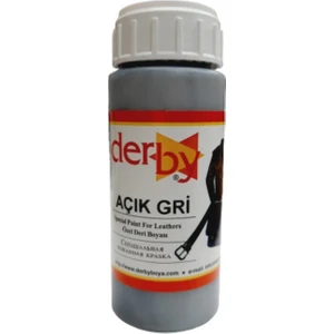 Açık Gri Deri Boyası Su Bazlı Yumuşak Film Oluşturan 100 ml Özel Deri Ürünleri İçin