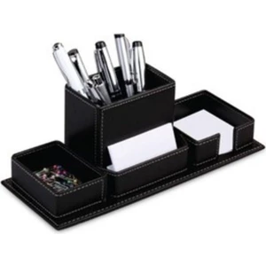 3k Masa Üstü Deri Kalemlik Notluk Ataçlık Kartvizitlik