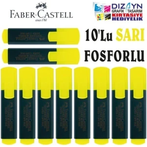 Faber Castell Fosforlu Kalem 10LU Sarı