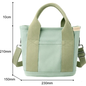 Shun Shop Kadınlar Küçük Tuval Crossbody Çanta Mini Üst Kolu Kova Çantası Alışveriş Tote (Yurt Dışından)