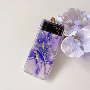 For Samsung Galaxy Z Flip 4 Mermer Desen Cep Telefonu Kılıfları (Yurt Dışından)