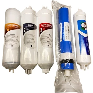 Su Arıtma Cihazı 12 Inç Inline 5'li Membranlı Filtre Seti
