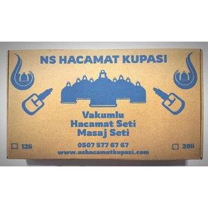 Hacamat Kupası Vakumlu Masaj Seti 10 Adet 7 Cm 10 Adet 6 Cm & Hacamat Pompası