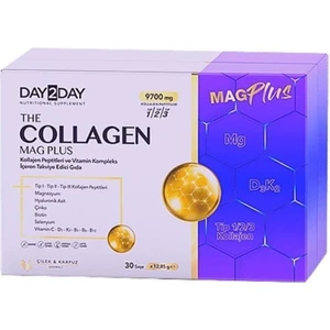 Day2day The Collagen Mag Plus Çilek Ve Karpuz Aromalı Takviye Edici Gıda 9700mg 30 Şase