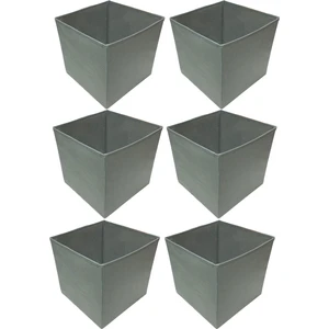 Balkan Room 6 Adet Gri Çok Amaçlı Dolap Düzenleyici Kutu Dekoratif Saklama Kutusu Raf Organizer Large (30X30X30CM)