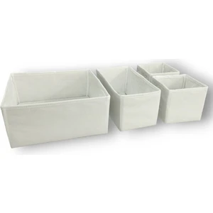 Balkan Room 4'lü Beyaz Çekmece Içi Düzenleyici Organizer Set - Çok Amaçlı Dolap Içi Kutu Seti