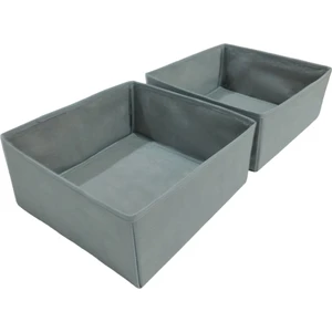Balkan Room 2'li Gri Çekmece Içi Düzenleyici Organizer Set - Çok Amaçlı Dolap Içi Kutu Seti ( 28*28*13CM )