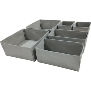 Balkan Room 6'lı Gri Çekmece Içi Düzenleyici Organizer Set - Çok Amaçlı Dolap Içi Kutu Seti