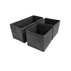 Balkan Room Antrasit 3'lü Çekmece Içi Düzenleyici Organizer Set - Çok Amaçlı Dolap Içi Kutu Seti