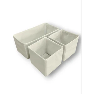 Balkan Room 3'lü Beyaz Çekmece Içi Düzenleyici Organizer Set - Çok Amaçlı Dolap Içi Kutu Seti