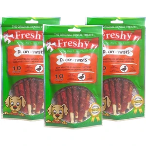 Ducky Twists - Aylık Set - Üçlü Paket - Ördek Eti Kaplı Burgru Çubuklar - 270 gram - 30 Adet Fr