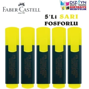 Faber Castell Fosforlu Kalem 5sarı