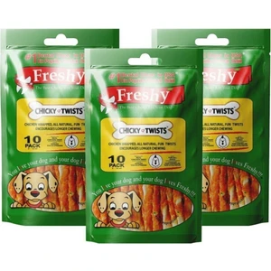 Tavuk Etli Kaplı Burgru Çubuk Kemik Köpek Ödül Maması x 3 Paket