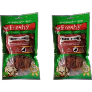 Taze Ördek Eti Şerit Köpek Ödülü 20&quot;li 80gr X2 Adet Freshy Ördek