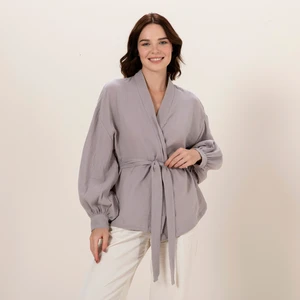 Mamie Kimono Sıcak Gri
