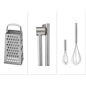 IKEA 2'li Çırpıcı(Pabjuda)+Çelik Rende(Idealisk)+Çelik Sarımsak Ezici(Koncis)