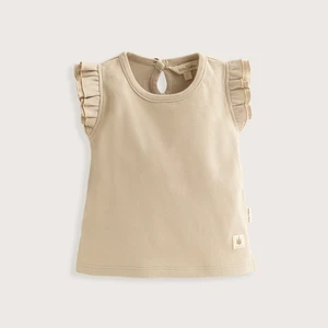 Little Swan Fırfırlı Tshirt Vizon