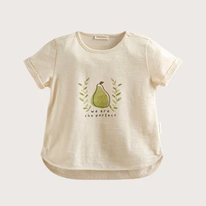Pear Baskılı Tshirt Ekru