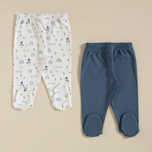 Bear Patikli Pantolon 2 Li Beyaz/lacivert