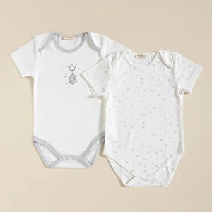 Elephant Kısa Kollu Body 2 Li Beyaz/gri