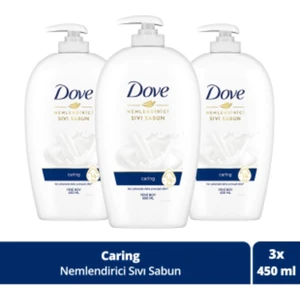 Nemlendirici Sıvı Sabun Caring 1/4 Nemlendirici Krem Etkili 450 Ml X3 Adet