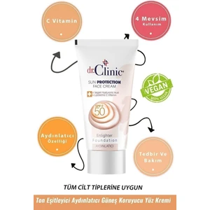 Dr. Clinic Dr.clinic Aydınlatıcı Güneş Koruyuculu Yüz Kremi Spf 50 (50ML)