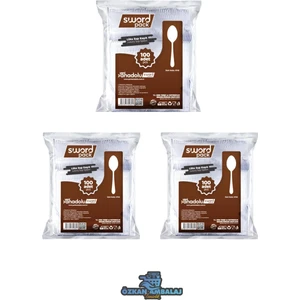 Sword Pack Plastik Lüx Kaşık 100’LÜ 3 Paket