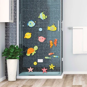 Deniz Canlıları Duvar Sticker - Banyo Seti