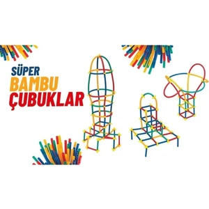 Dede Bambu Çubuklar Sihirbaz Çubuklar 300 Parça Oyuncak Bambu Çubuk Eğitici Oyuncak Oyun Bambu