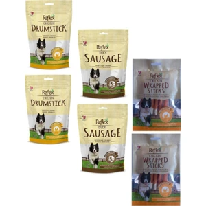 Kurutulmuş Karışık Drumstick Sausage Wrapped Köpek Ödülü 80 gr 6 Adet