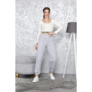 Kadın Eşofman Altı Jogger Beli ve Paçası Lastikli