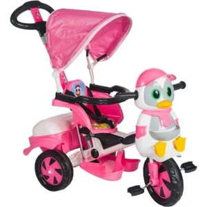 Baby Poufi Penguen Ebeveyn Kontrollü Müzikli Bisiklet 1-4 Yaş Arası Mavi Renkli