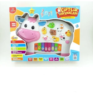 Can Ali Toys Çiftlik Hayvanlar Inek Piyano Oyuncağı
