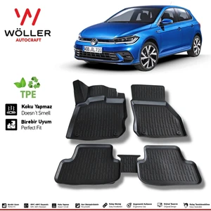 Volkswagen Polo Paspas Makyajlı 2021 Sonrası 3D Havuzlu Wöller Paspas
