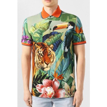 Dolce & Gabbana Animal Print Polo Shirt G8LB0T Fiyatı
