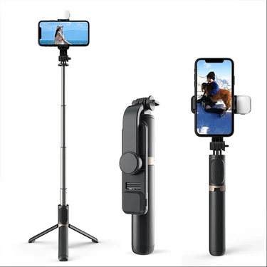 Deanb LED Işıklı Tripod Kablosuz Selfie Çubuğu, Tripod