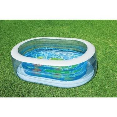 Intex Şeffaf Oval Havuz IH57482 Çocuklar İçin Eğlenceli Yaz