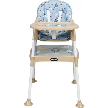 Maxi Taxi Baby Feeding 3in1 Çalışma Masalı Mama Sandalyesi Krem