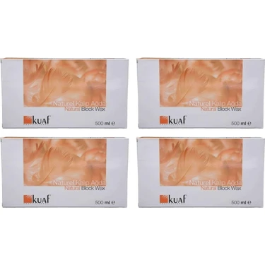 Kuaf Kalip Ağda 500 ml Naturel 4 Adet + Spatula 100