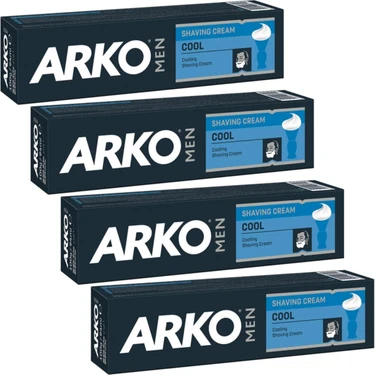 Arko Men Cool Tıraş Kremi 4X90GR Cilt Dostu Özellikleri ile Erkekler İçin Üstün