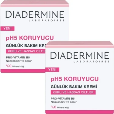 Diadermine Ph5 Koruyucu Günlük Bakım Kremi 50 Ml. 2'li (Kuru ve Hassas Ciltler/provitamin