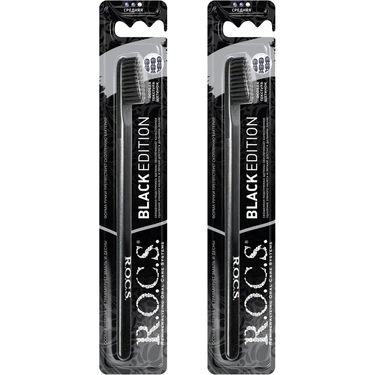 R.O.C.S. Black Edition Diş Fırçası - 2 Adet Renkli Yumuşak Kıllı