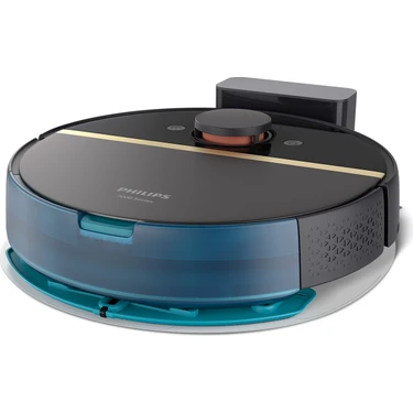 Philips 7000 Serisi HomeRun Aqua Islak Kuru Robot Süpürge, Sarj istasyonlu, Koyu Siyah ve Altın