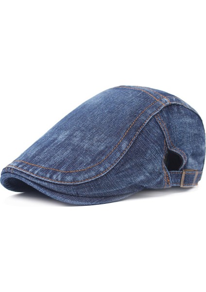 Yıkanmış Denim Ördek Dil Kapağı Güneşlik Bere (Yurt Dışından)