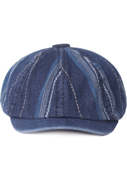 Denim Sekizgen Şapka Edebi Gençlik Bere Retro Newsboy Şapka (Yurt Dışından) modelleri