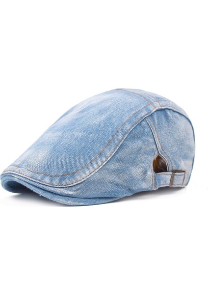 Yıkanmış Denim Ördek Dil Kapağı Güneşlik Bere (Yurt Dışından)