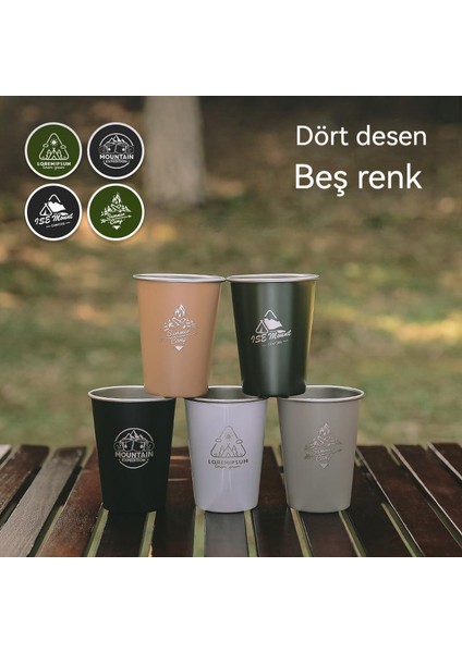Açık 304 Paslanmaz Çelik Süt Likör Kahve Soğuk Içecek Bira Fincanı 350ML (Yurt Dışından)