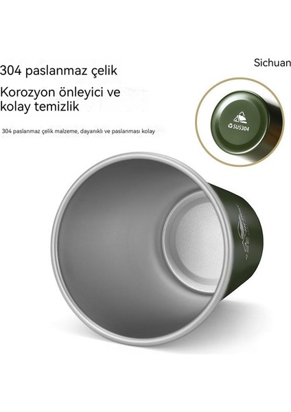 Açık 304 Paslanmaz Çelik Süt Likör Kahve Soğuk Içecek Bira Fincanı 350ML (Yurt Dışından)